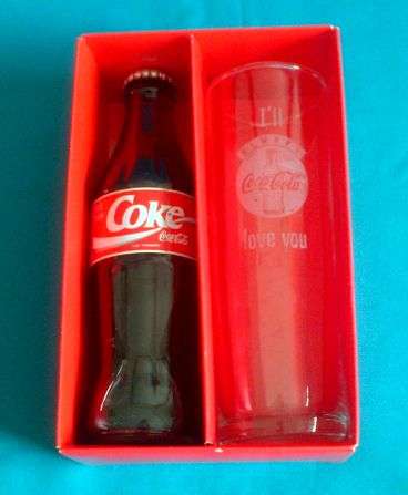 COCA-COLA / COKE GIFT BOX SET (BOTTLE + GLASS)