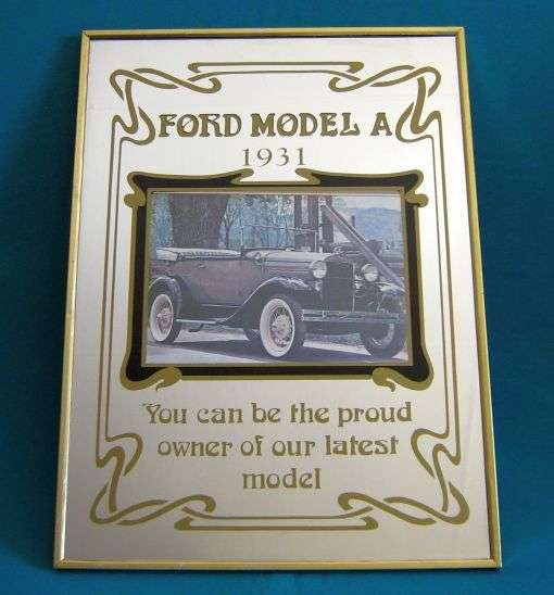 VINTAGE FORD MODEL A 1931 ADVERTISING MIRROR