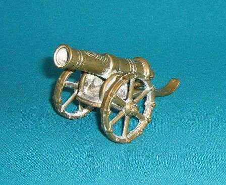 VINTAGE BRASS CANNON ORNAMENT