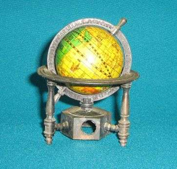 OLD METAL WORLD GLOBE PENCIL SHARPENER
