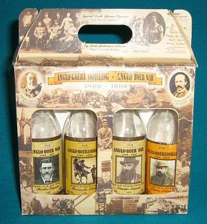 ANGLO BOER WAR 1899-1902 COMMEMORATIVE LIQUEUR BOTTLE SET