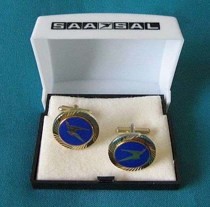 SAA/ SAL FLYING SPRINGBOK CUFFLINKS IN CASE