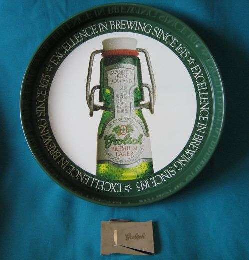 NICE GROLSCH BEER TIN TRAY + MONEY CLIP