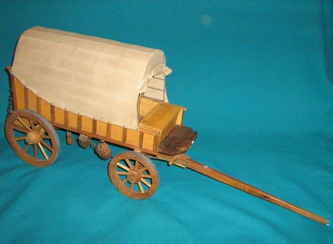 BEAUTIFUL LARGE OLD WOODEN OX WAGON
