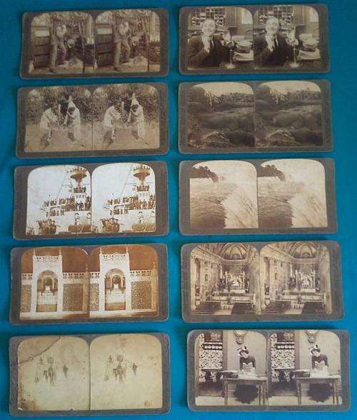 LOT OF EARLY 1900's UNDERWOOD STEREOSCOPE PHOTOS / SLIDES
