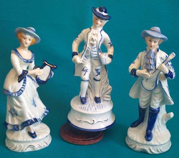 3 BEAUTIFUL MUSICAL THEMED FIGURINES FOR DISPLAY