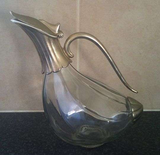 LOVLEY SILVER PLATED & GLASS JUG