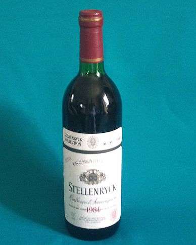 BOTTLE OF "STELLENRYCK CABERNET SAUVIGNON 1984" WINE