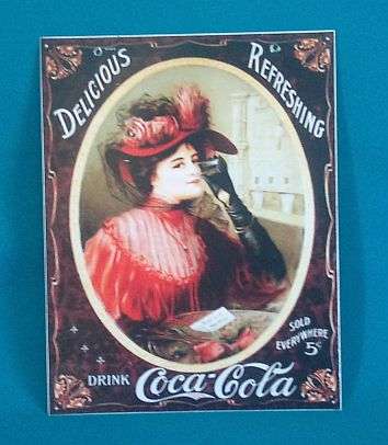 COCA-COLA "DELICIOUS, REFRESHING" TIN/ METAL SIGN