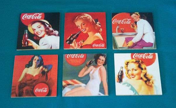 6 X COCA-COLA COASTERS