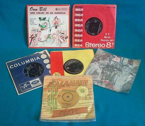 ASSORTED AFRIKAANS SEVEN SINGLES RECORDS