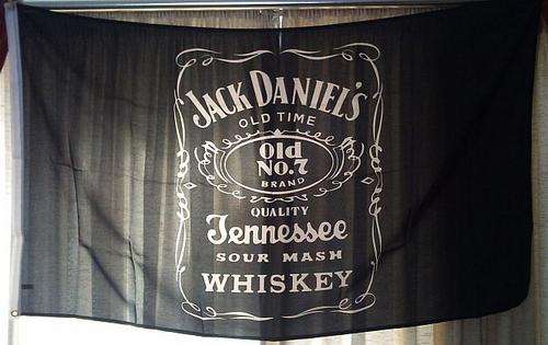 LARGE JACK DANIEL'S WHISKEY " OLD NO.7" FLAG