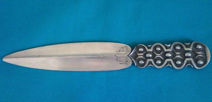 NICE "DAVID-ANDERSEN" NORWEGIAN TIN PEWTER LETTER OPENER