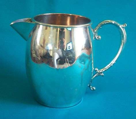 SILVER PLATED (EMESS) WATER JUG >>> DECORATIVE HANDLE