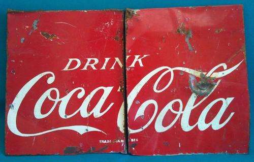 OLD ORIGINAL COCA-COLA ADVERTISING SIGN