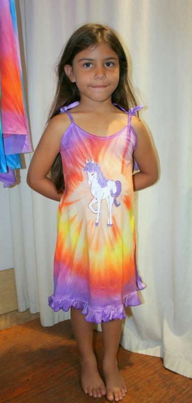 Hand painted Tie-Dye dress UNICORN