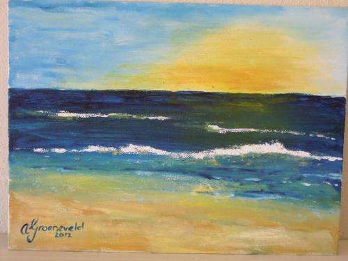 Tranquility by Andre Groeneveld 30 x 25cm Oil on Canvas board