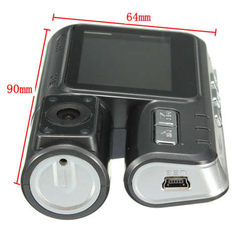 HD Dual Lens Car Camera H.264 Dash DVR Video Recorder Cam G-sensor