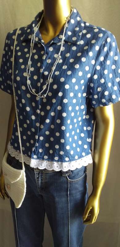 Blue and White Shirt size Medium.