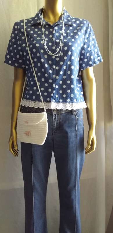 Blue and White Shirt size Medium.