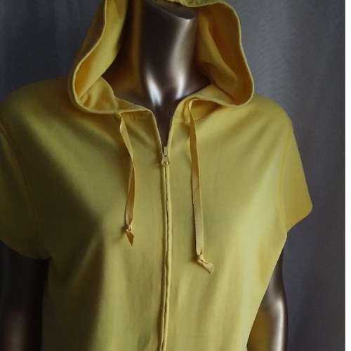 Yellow short sleeve hoodie XXL