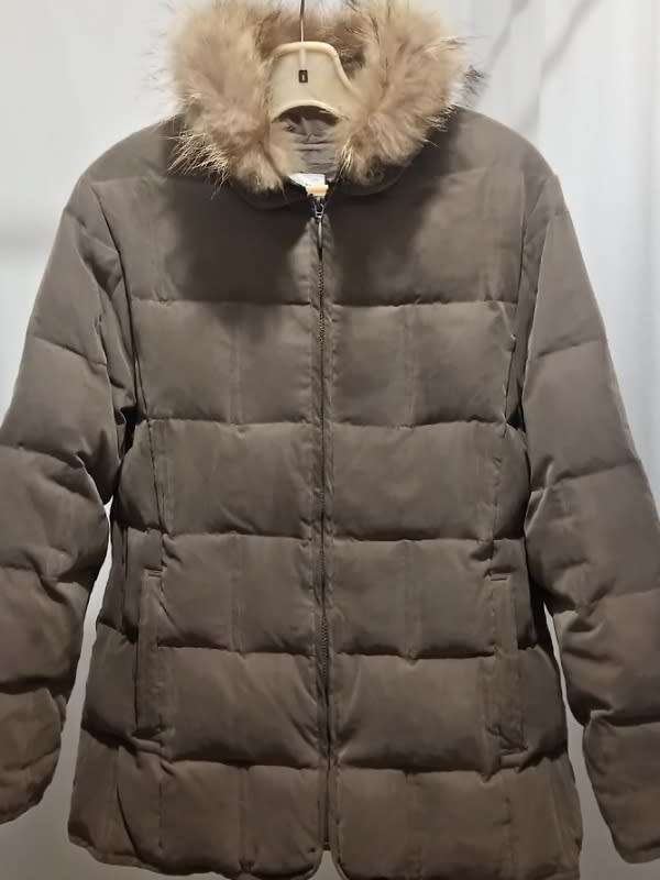 Khaki Puffer from Andrea Mare size 14