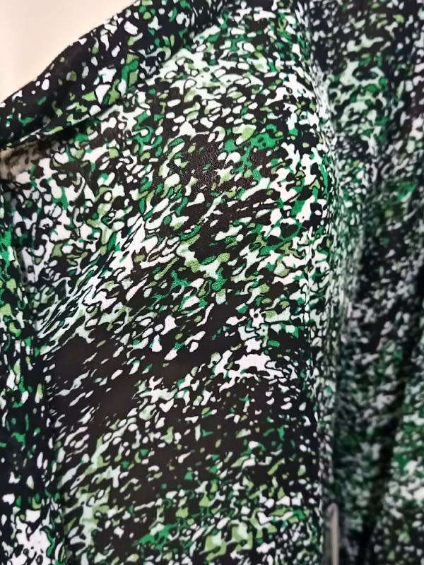 Green, Black and White Top size 14