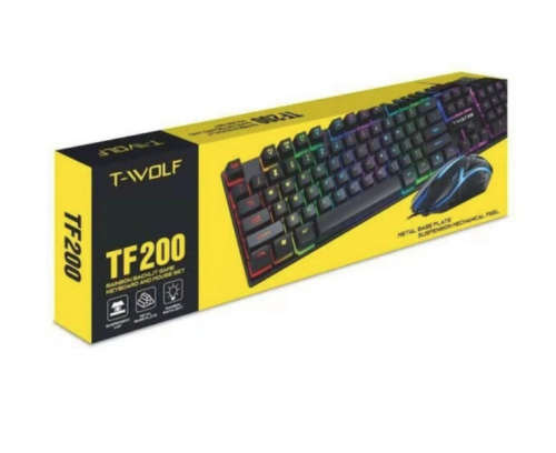 T-Wolf Rainbow Backlit Gaming Keyboard and Mouse set GG-TF-200