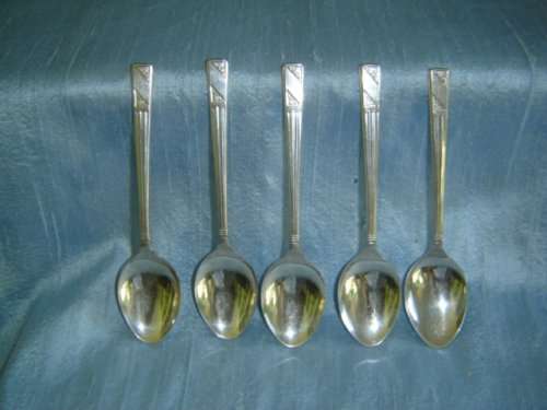 HALLMARKED SILVER SET OF 5 TEA SPOONS, SHEFFIELD 1964, MAKER VINER'S LTD