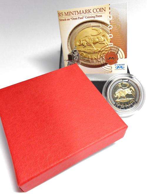 ****Oom Paul**** 2008 R5 Mintmark Coin encapsulated and boxed with certificate****