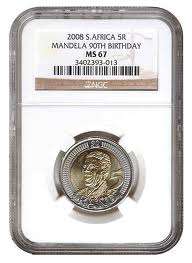 ***SPRING SPECIAL!!!***HIGH GRADE***Nelson Mandela 2008 R5 - NGC MS67***