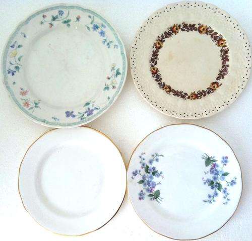 COLLECTABLE LOT OF 4 CAKE PLATES (QUEEN ANNE, CHETWYND, REGENT BONE CHINA)