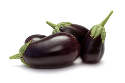 BRINJAL / AUBERGINE / EGGPLANT : "BLACK BEAUTY" : LOT OF 5 SEEDS