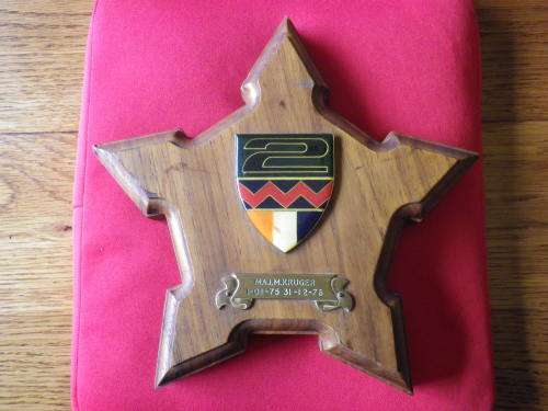 SA ARMY- 2 SA INFANTRY BATTALLION PLAQUE ENGRAVED TO RECIPIENT  - BORDER WAR PERIOD