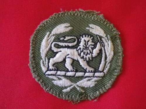 RHODESIAN ARMY- WO2  COMBAT DRESS CLOTH EMBROIDERED ARM BADGE - UDI PERIOD