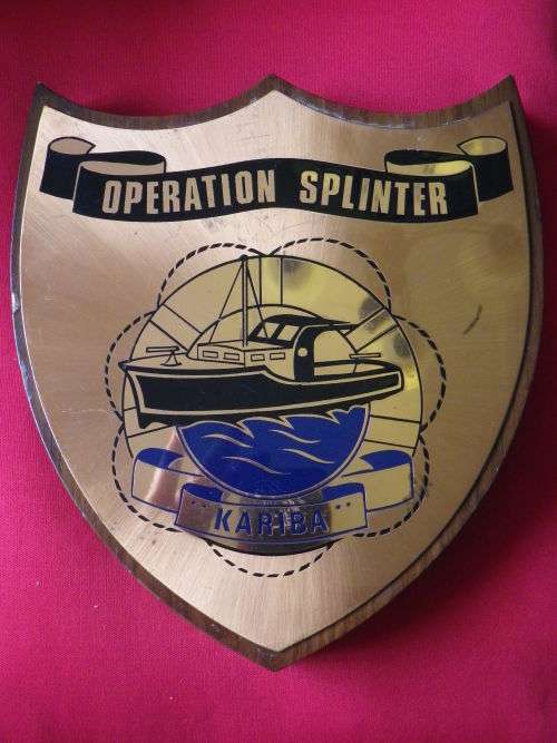 RHODESIA - OPERATION SPLINTER -  COPPER & ENAMEL PLAQUE MADE BY SPACE AGE PRODUCTS