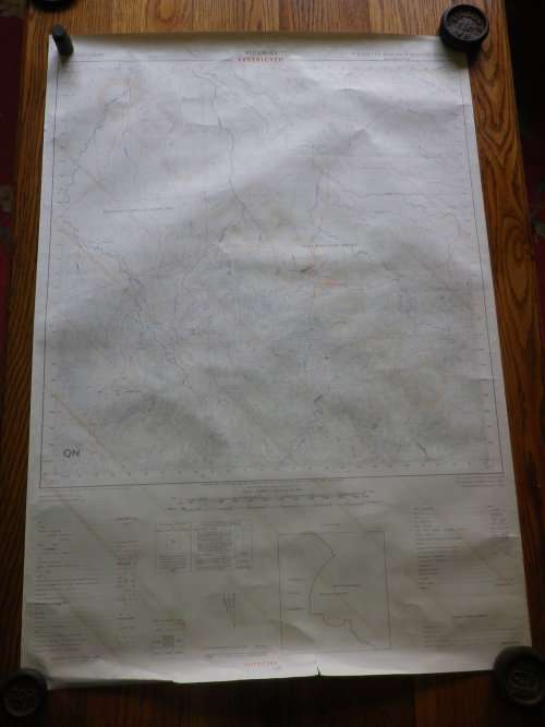 RHODESIA BUSH WAR PERIOD RESTRICTED MAP OF REKOMETJIE  1629A2, WITH CANCELLED MAP ON REVERSE
