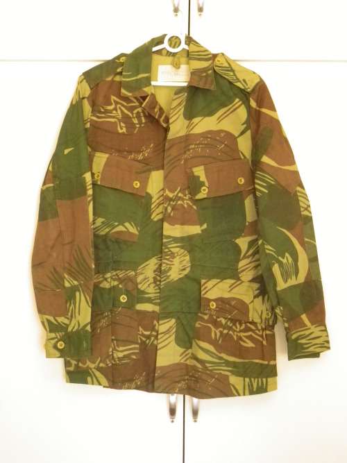 RHODESIAN ARMY CAMO JACKET - UDI PERIOD - MAKERS TAG INDISTINCT - INSCRIBED