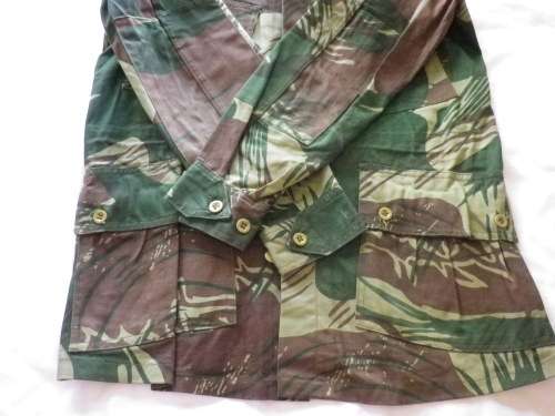 RHODESIAN ARMY CAMO JACKET - UDI PERIOD - MAKERS TAG INDISTINCT - INSCRIBED