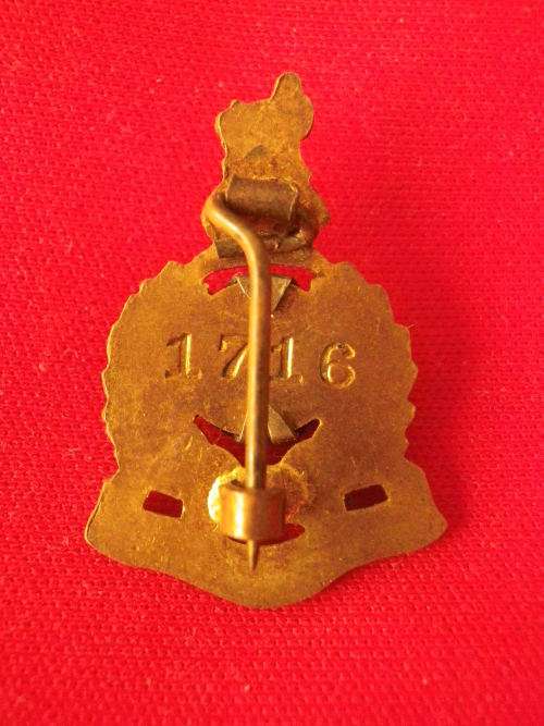 3866-  GREAT BRITAIN - ROYAL MARINES BI/M + ENAMEL ASSOCIATION BADGE NO 1716