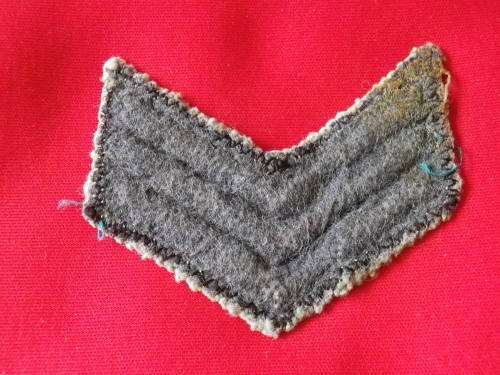 RHODESIAN ARMY SERGEANT COMBAT DRESS EMBROIDERED CLOTH ARM BADGE - UDI PERIOD (3955)