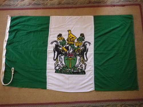 RHODESIAN- UDI ORIGINAL FLAG - GOOD CONDITION MADE BY WILLIAM SMITH & GOUROCK (X1827)