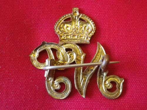 SA - NATAL POLICE BRASS COLLAR BADGE - PIN BACK  - 1902-1913 (OWEN 1890)    (4145)