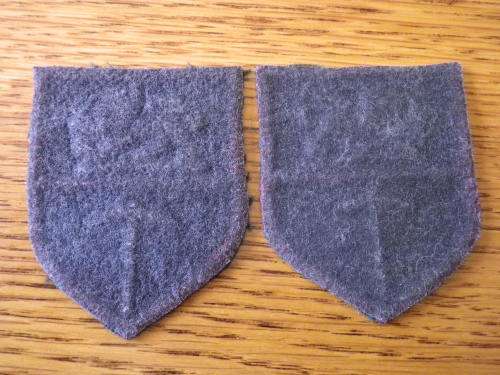 RHODESIAN ARMY FACING PAIR  EMBROIDERED CLOTH PATCHES - UDI PERIOD  (4207)