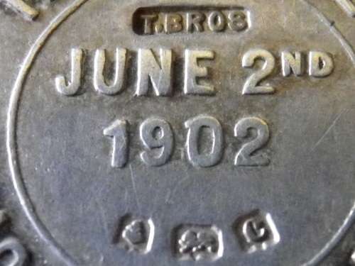 GREAT BRITAIN -BOER WAR - ILFRACOMBE SMALL SILVER PEACE MEDALLION 1902 -HERN 512 (4405)