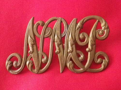 SA - NATAL MOUNTED POLICE BRASS HELMET BADGE - WORN PRIOR TO 1894 - NOTE DAMAGE - OWEN 1888    (4422