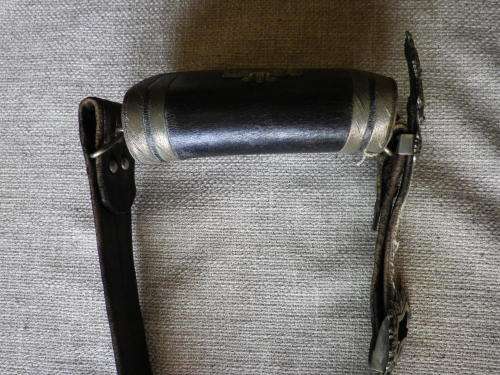 GREAT BRITAIN - VICTORIAN STAFF OFFICERS CROSS BELT + POUCH . LEATHER +  SILVER BULLION WIRE - RARE