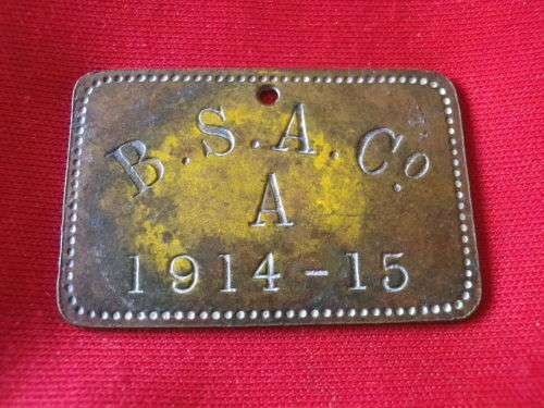 BRITISH SOUTH AFRICA COMPANY. - BSACo -  HUT TAX TOKEN  FOR MALE 1914/15 - AREA "A"  - (4544)