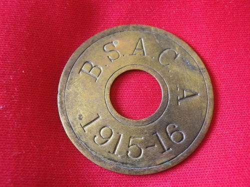 BRITISH SOUTH AFRICA COMPANY. - BSACo -  HUT TAX TOKEN  FOR MALE 1915-16  - AREA "A"  - (4545)