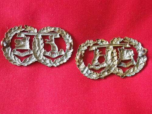 GREAT BRITAIN - ARGYLL & SUTHERLAND HIGHLANDERS -  PAIR OF OFFICERS ? COLLAR BADGES   (V137)